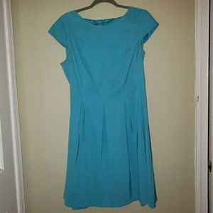 Turquoise Dress with Cap sleeves